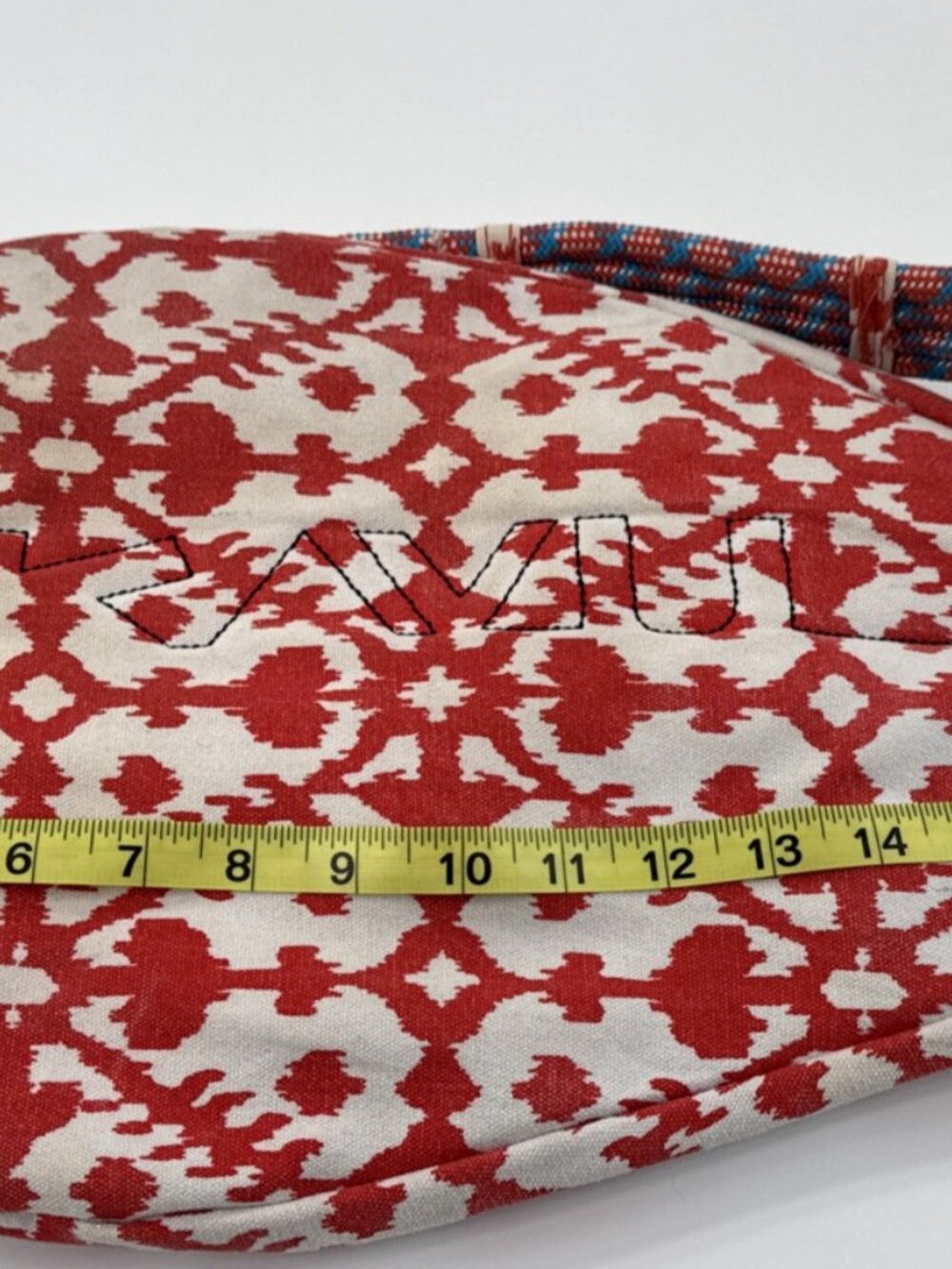 Kavu Rope Sling Crossbody Bag Large Red White Aztec Hiking Adjustable Strap - Picture 6 of 13